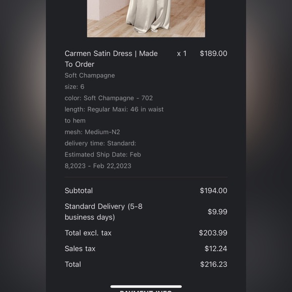 ✨Revelry Carmen Dress in Soft Champagne ✨ - Picture 3 of 7